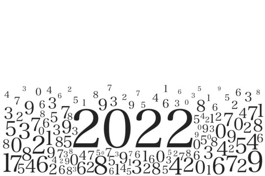 年号 2022 Happy New Year 新年 年賀状 カレンダー 手帳 カード 挨拶
