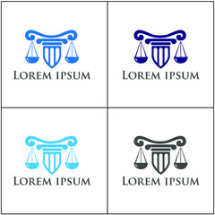 modern law and lawyer company logo vector design