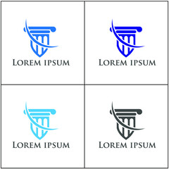 modern law and lawyer company logo vector design