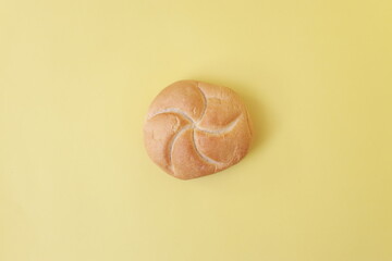 bun on the yellow background 