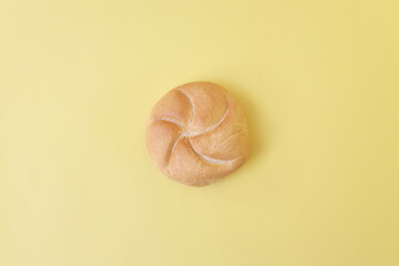 bun on the yellow background 
