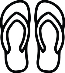 Flip flop Vector Icon Design Illustration