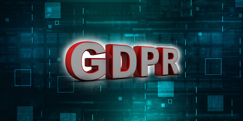 3d rendering General Data Protection Regulation
