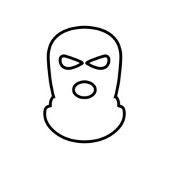 Thief line icon, vector logo isolated on white background