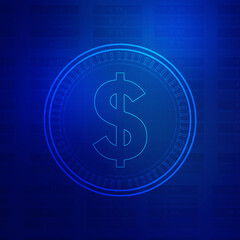 2d rendering usd Dollar symbol 