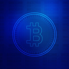 Obraz premium 2d rendering bitcoin sign currency