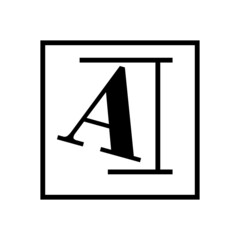text icon alphabet vector