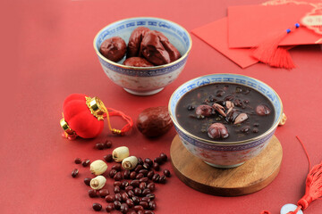 Chinese Northern Cuisine, Laba porridge, Eight Treasure Porridge - obrazy, fototapety, plakaty