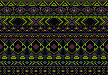 Indonesian pattern tribal ethnic motifs geometric seamless vector background. Awesome indonesian tribal motifs clothing fabric textile print traditional design with triangle and rhombus shapes.
