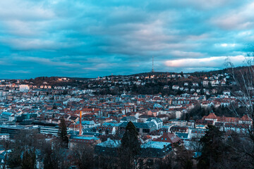 city panorama from Stuttgart at day