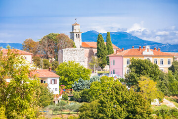 Fototapeta na wymiar Town of Barban on picturesque Istrian hill view