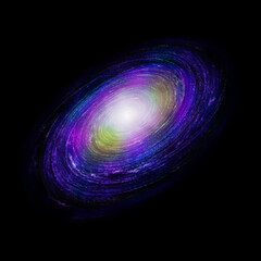 colorful view of galaxy in dark sky