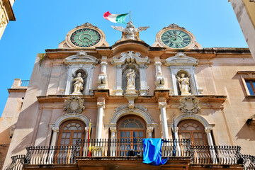 senatorial palace built in the fifteenth century Trapani Sicily Italy