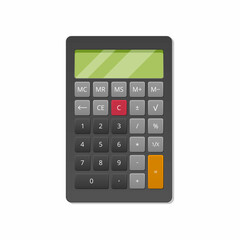 calculator vector isolated in white background