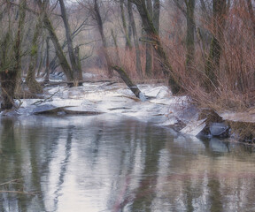 Winter in the vicinity of the river
