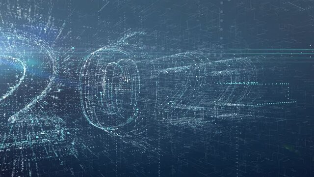 the concept of the onset of high-tech 2022, the development of artificial intelligence and technologies in industry. Digitalization and business management through a worldwide network