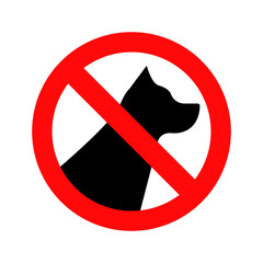 No dogs sign icon vector. Prohibited sign no dogs. Eps 10.