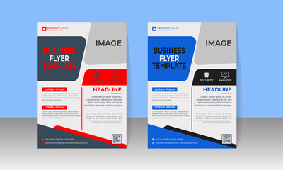 New Corporate Business Flyer Design, Travel Brochure Design, Real State A4 Template, Vector Illustration with Images