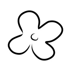 Vector seamless pattern with outline flowers. Hand drawn doodle spring texture, background