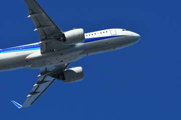 飛行中の旅客機