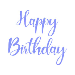 Birthday inscription. Birthday quote for a banner or a greeting card. Vector illustration