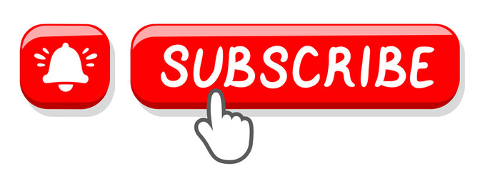 Subscribe button with bell and hand cursor