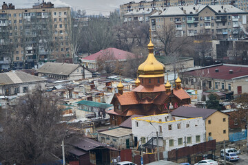 Obraz premium Soviet architecture in the city of Zaporozhye