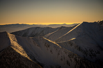 Tatra mountains at sunset