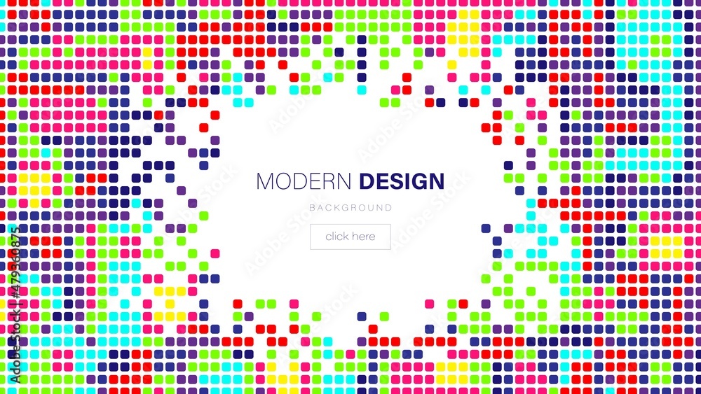 Poster mosaic vector background. random pattern design texture of geometric shapes, smooth squares. digital