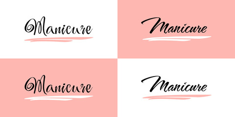 Minimalist manicure logo