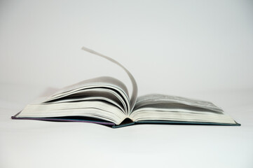 open book on white background. High quality photo