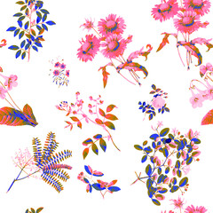 
A beautiful and stunning repeated florals patterns free download perfect for fabrics, t-shirts, mugs, packaging etc