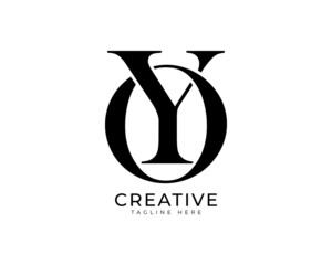  Initial letter YO OY logo design