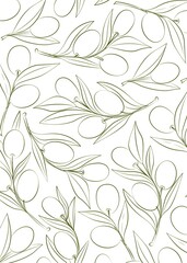 Olive branches. Sample. Background.