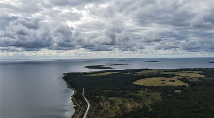 Obraz premium clouds over the sea. Hiiumaa island, Estonia.