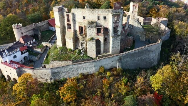 Boskovice Castle - the original castle from 13th century was rebuild several times, from Gothic to Renaissance. Town Boskovice, Moravia, Czech Republic