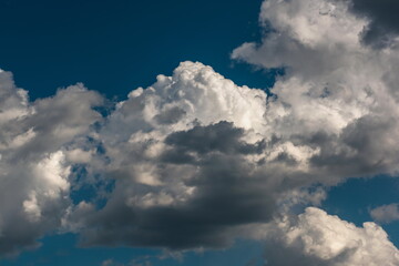 Naklejka na ściany i meble blue sky with storm textured clouds 