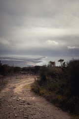 sunset over the beach