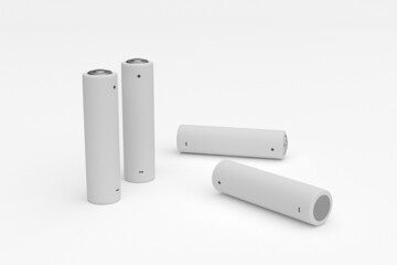 power element mock up gray 3d rendering