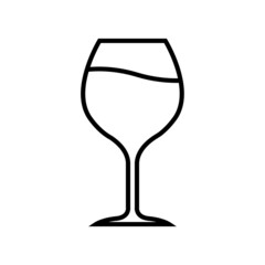 Wine line icon, grape vector logo isolated on white background