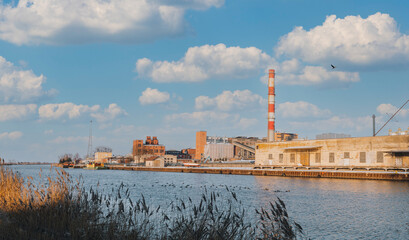 industrial plant in the city