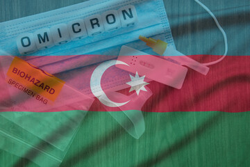 Azerbaijan flag and omicron variant