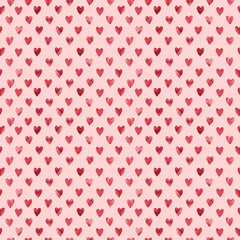 Valentine day seamless pattern, Painterly hearts background. Perfect for greeting cards, wedding invitations, parties, textile, wallpaper - 479372211