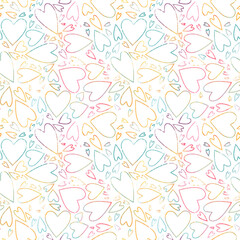 Outline hearts seamless pattern, Valentine day background. Perfect for greeting cards, wedding invitations, parties, textile, wallpaper - 479372257