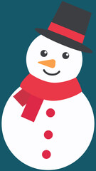 snowman with hat and scarf