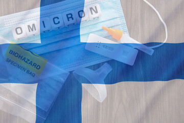 Finland flag and omicron variant