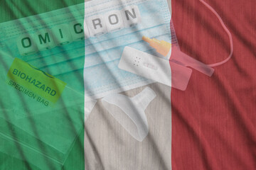 Italy flag and omicron variant
