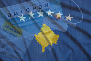 Kosovo flag and omicron variant