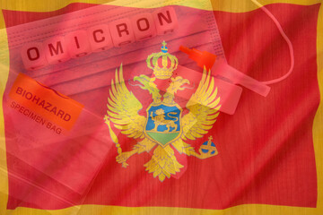 Montenegro flag and omicron variant