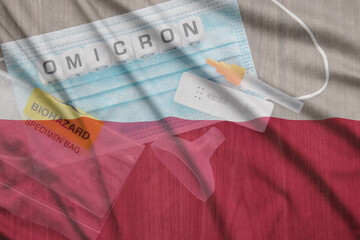 Poland flag and omicron variant